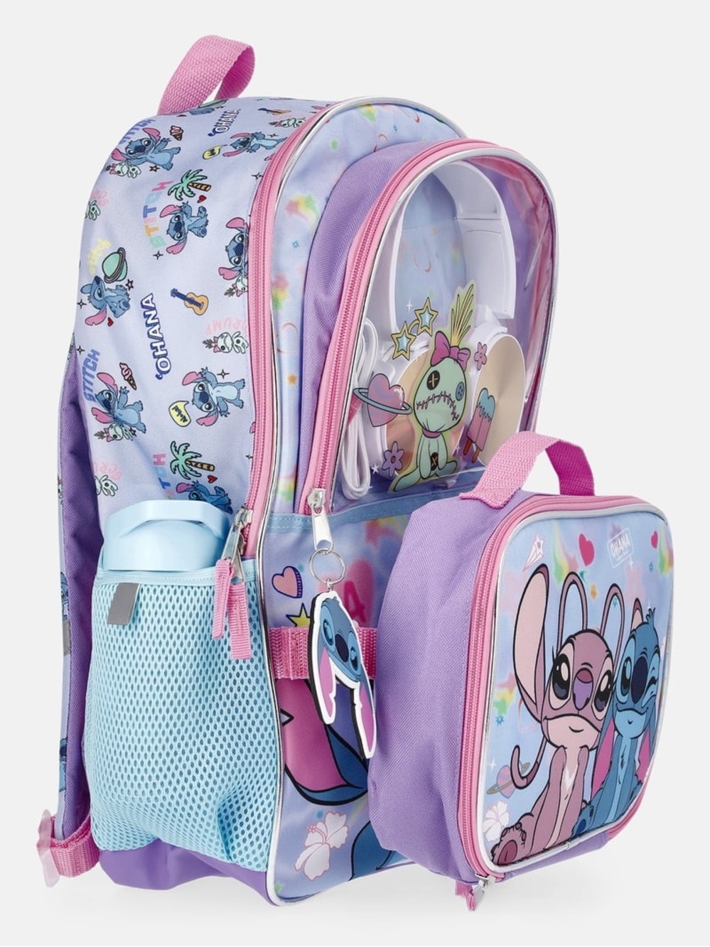 Lilo & Stitch Kids Backpack - Pink & Blue W2
